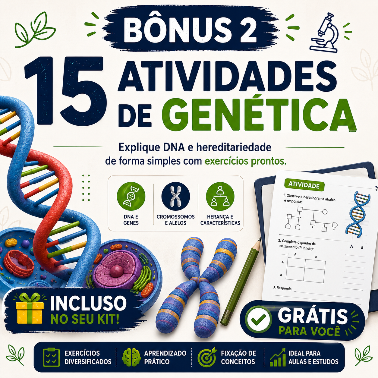 15 Atividades de Genética