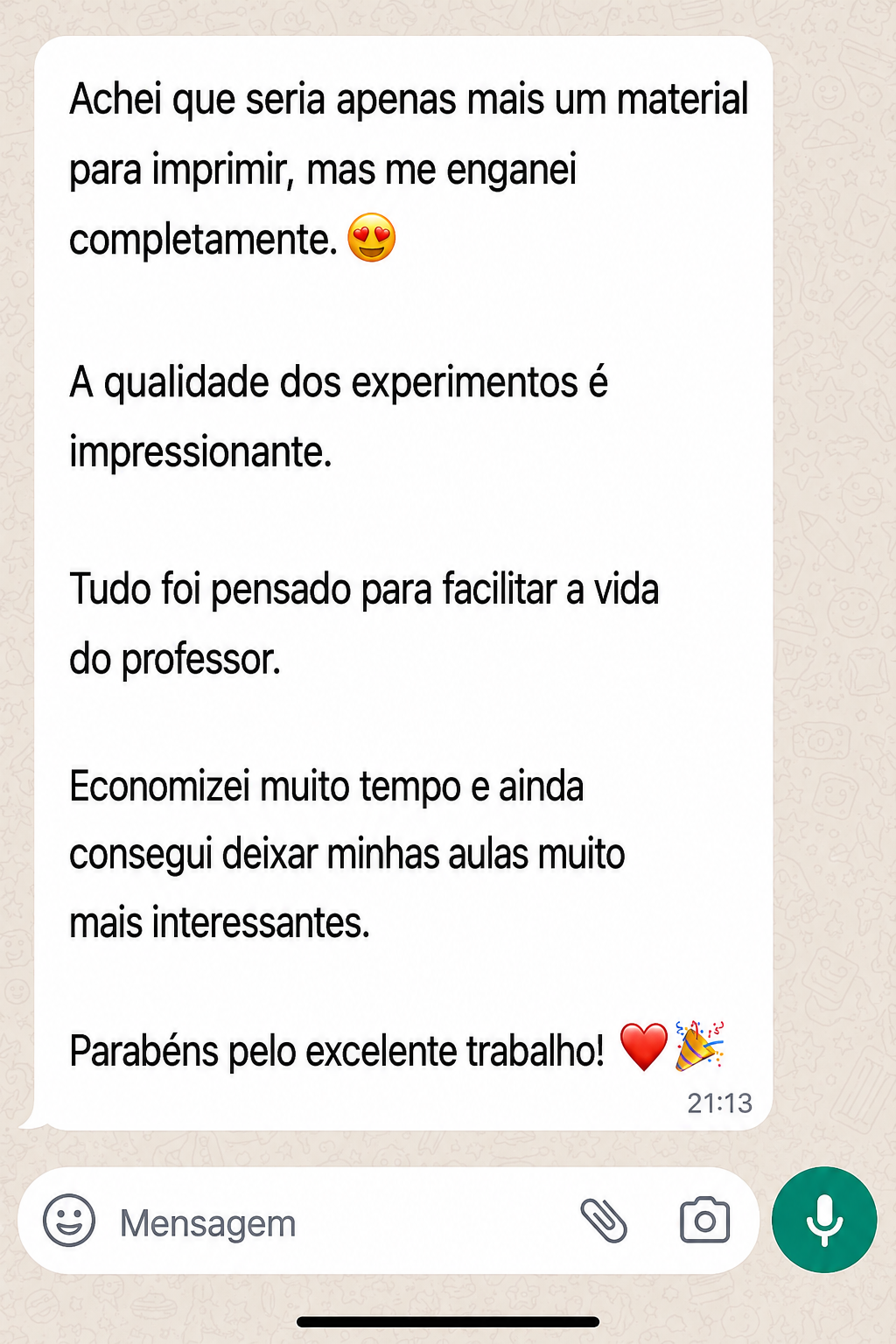 Depoimento de cliente