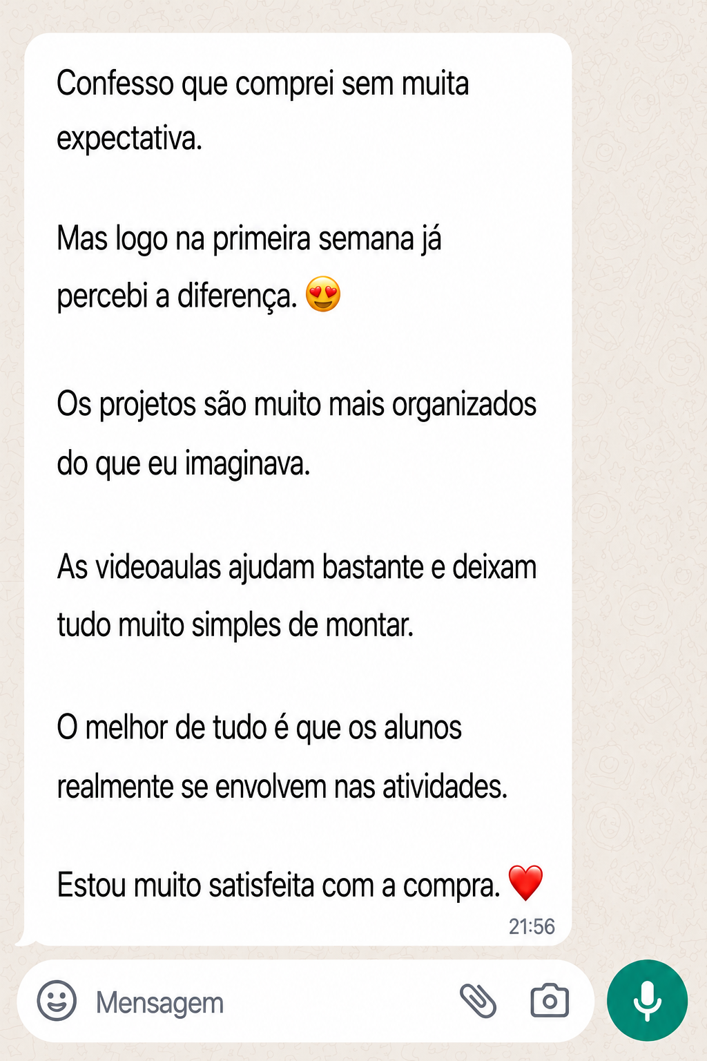 Depoimento de cliente